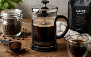 French Press per preparare il caffè con macinatura grossa