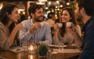 caffè per ristorante a Genova clienti al tavolo