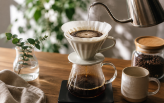 Preparazione di un caffè filtro con metodo Pour Over V60 e kettle a collo d'oca