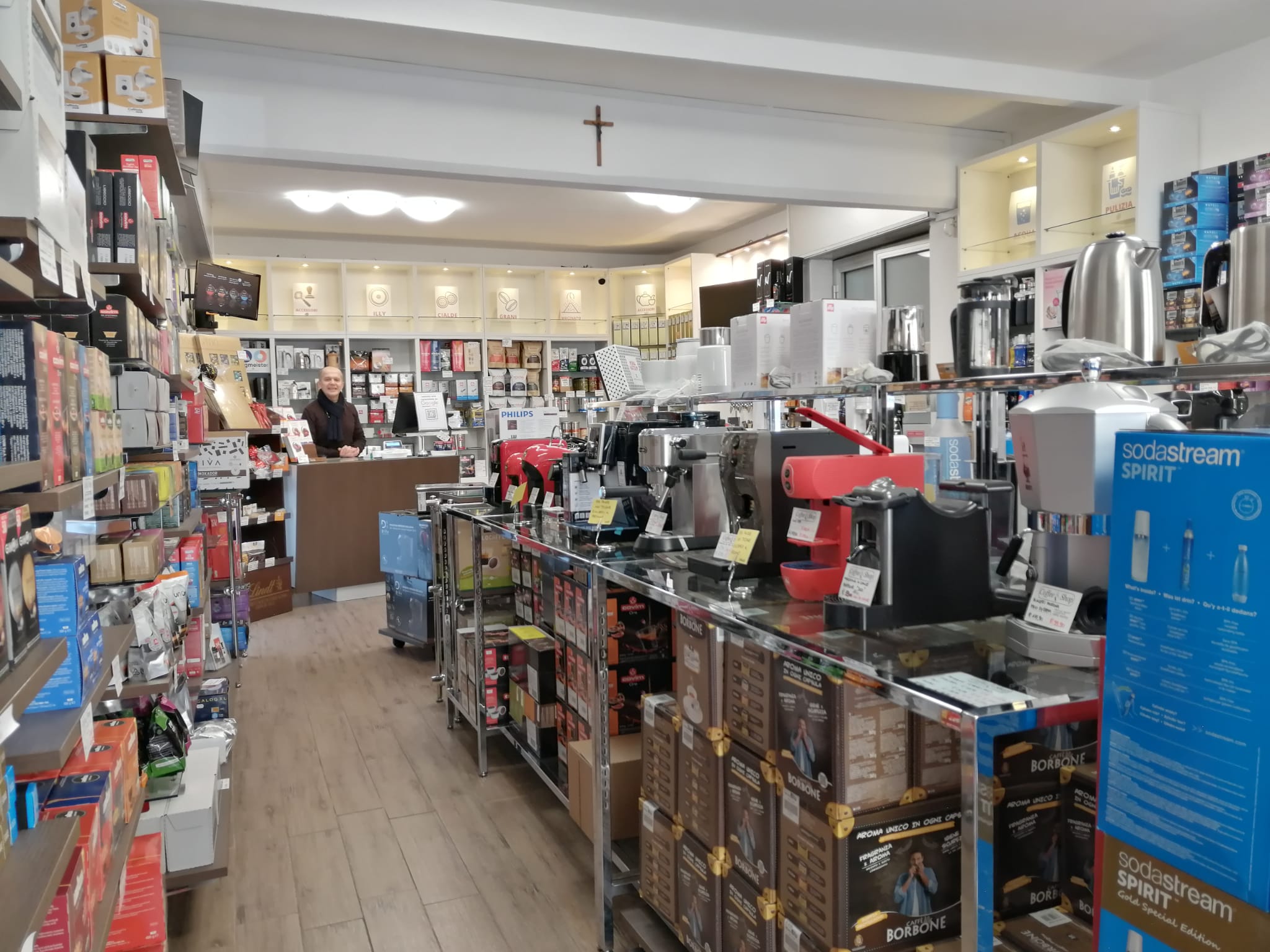 interno negozio coffee shop genova