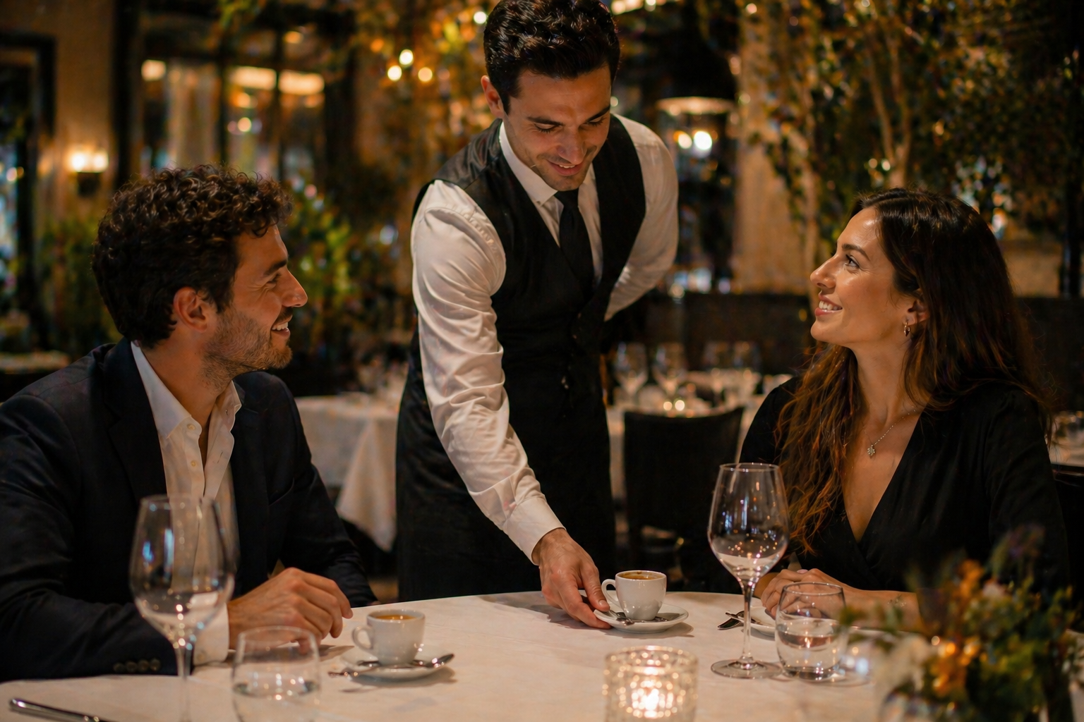 servizio-caffe-ristorante-genova-cameriere caffe al ristorante a Genova
